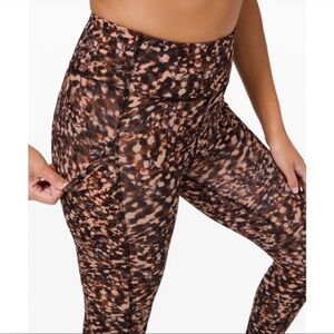 LULULEMON Invigorate Tights In‎ Motion Flux size 2 NWOT Black Pockets